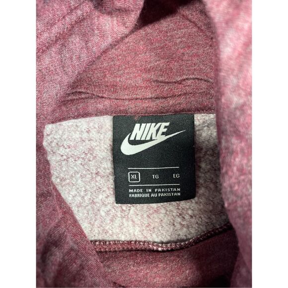 Nike Hoodie Sweatshirt Women XL Marroon Pullover Fleece Logo Kangaroo Pocket - Picture 5 of 12